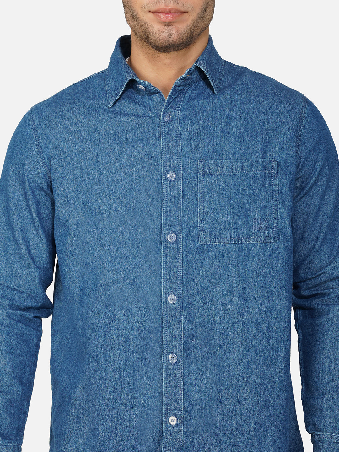 Mid Wash Denim Shirt