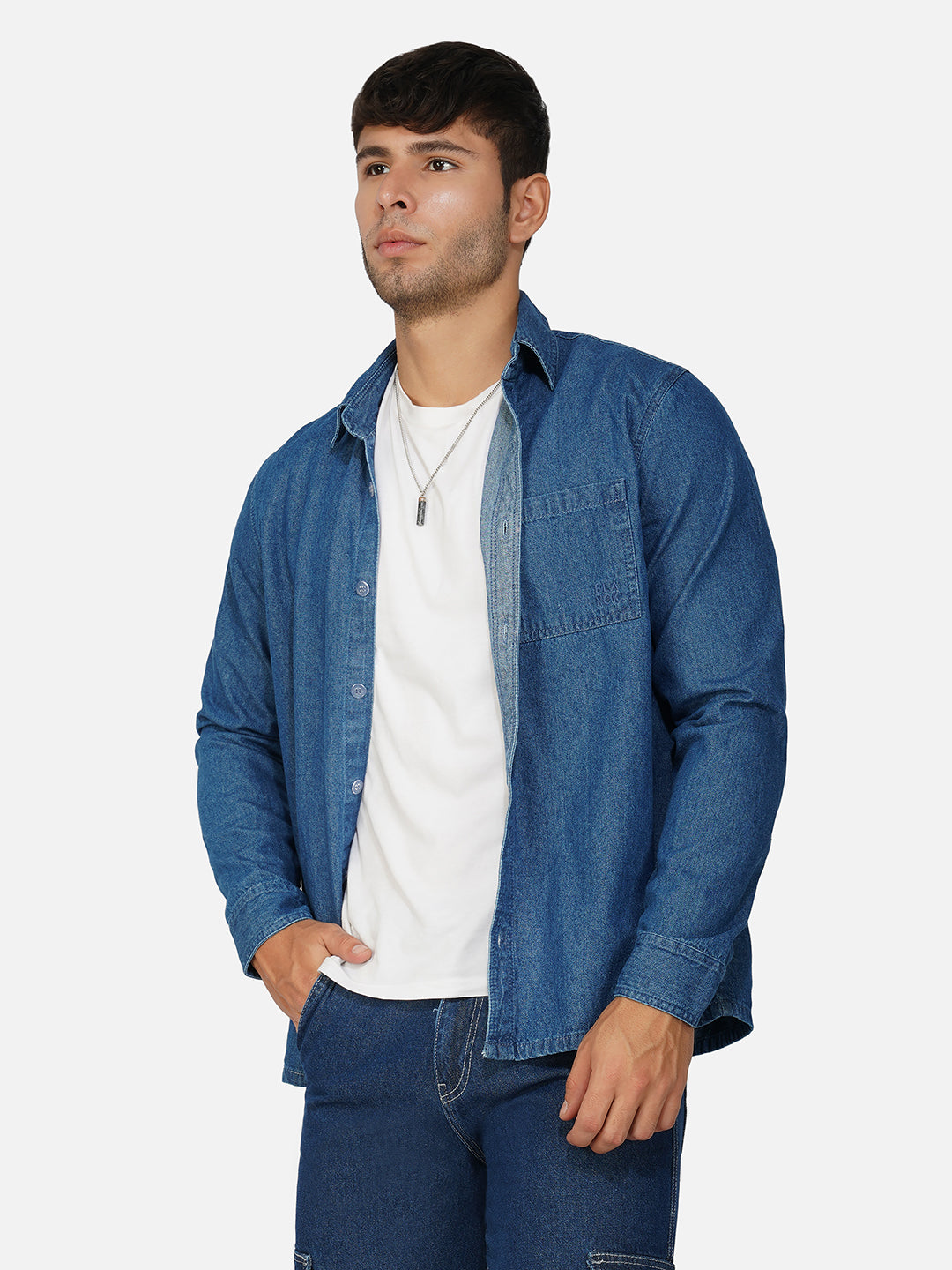 Mid Wash Denim Shirt