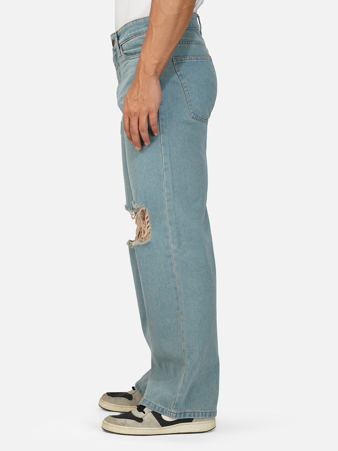 Baggy Tinted Ripped Jeans