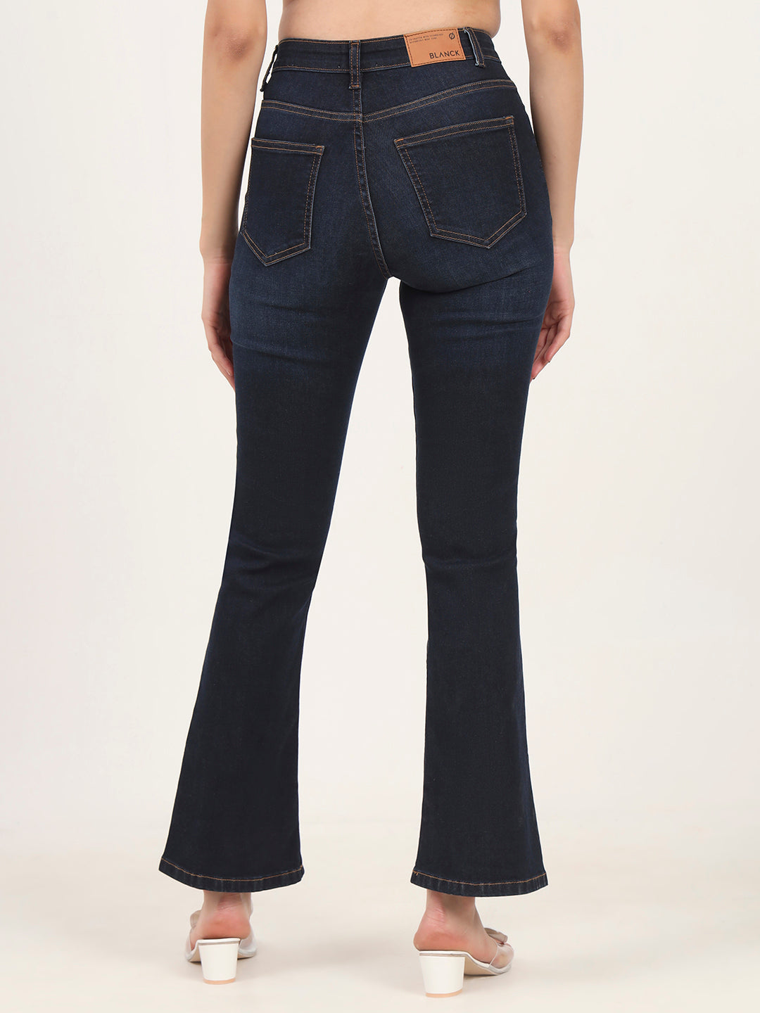 Washed Indigo Bootcut Jeans