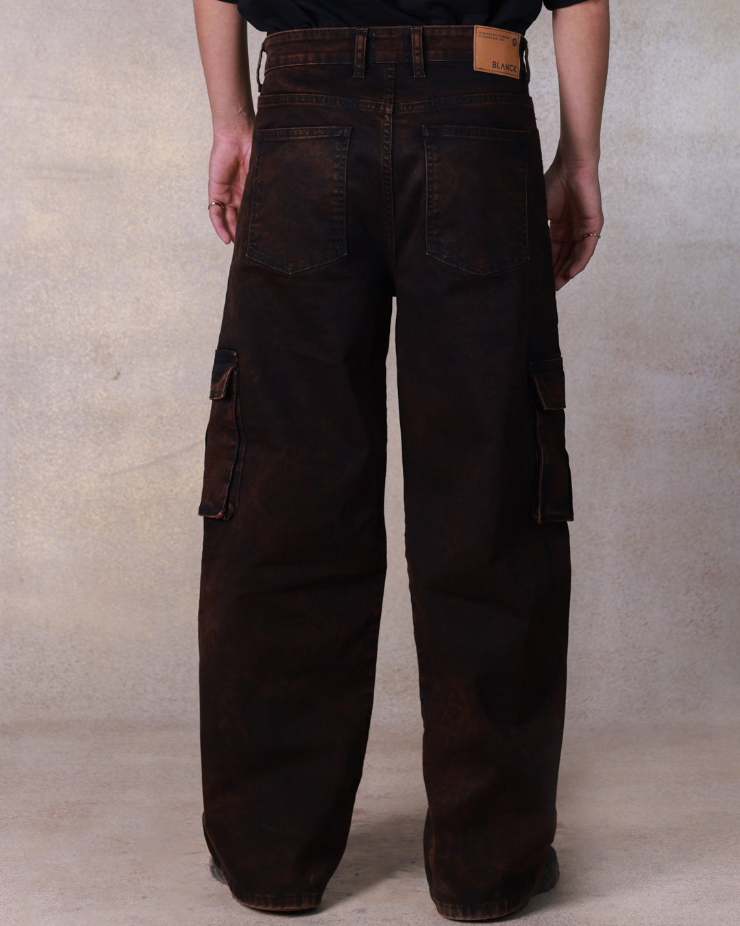 Washed Black Panelled Jeans