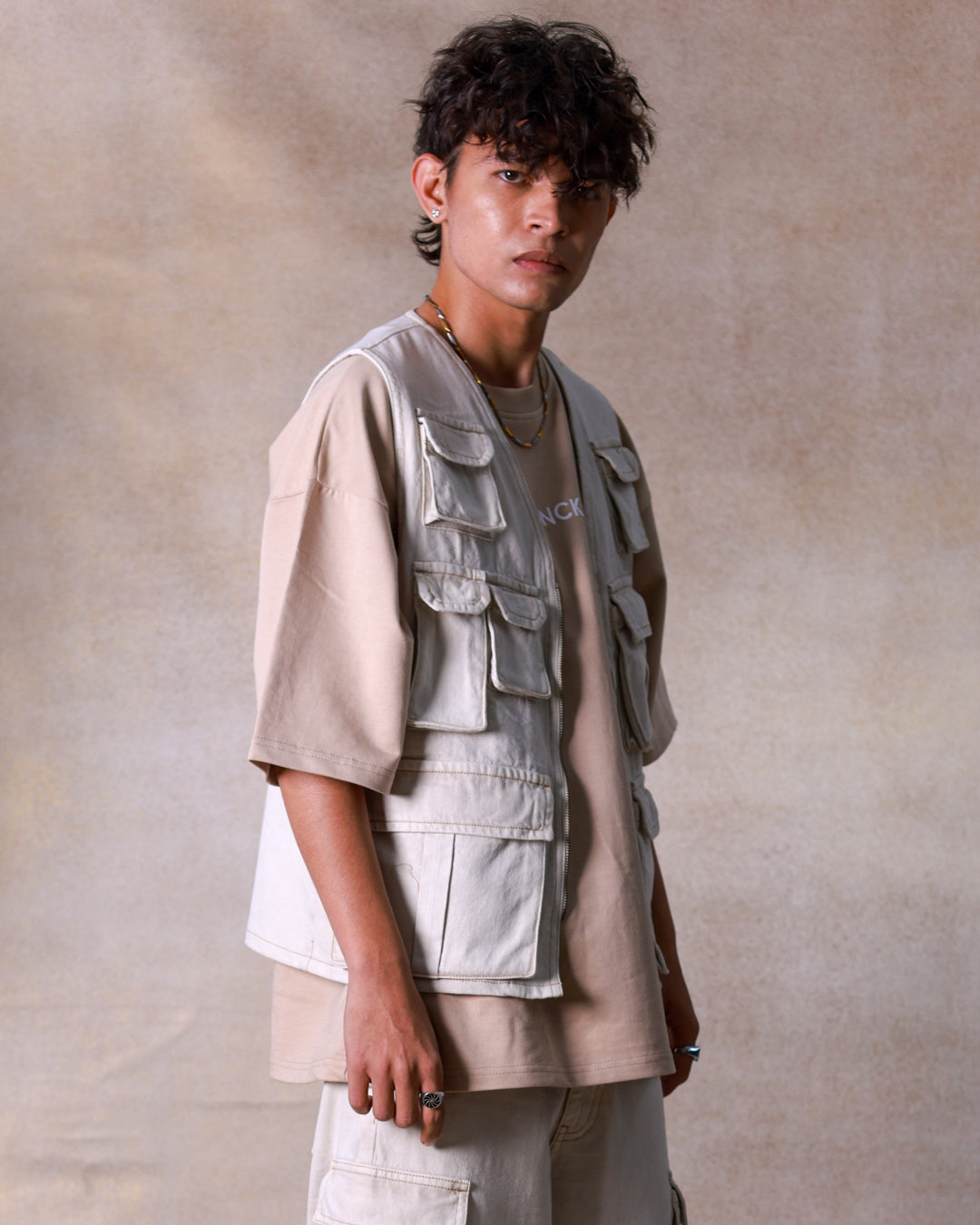 Ecru Utility Vest