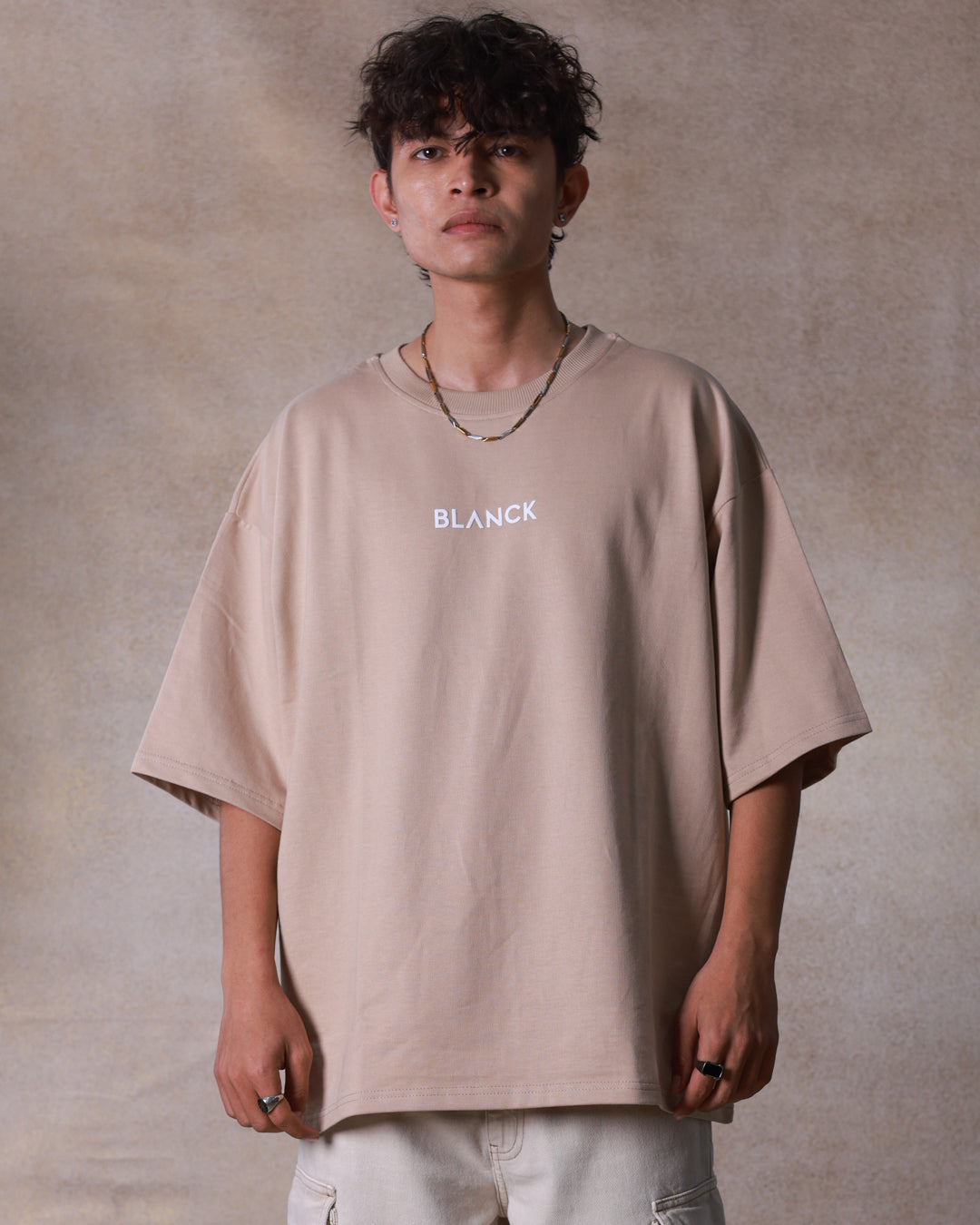Beige Oversized Tee