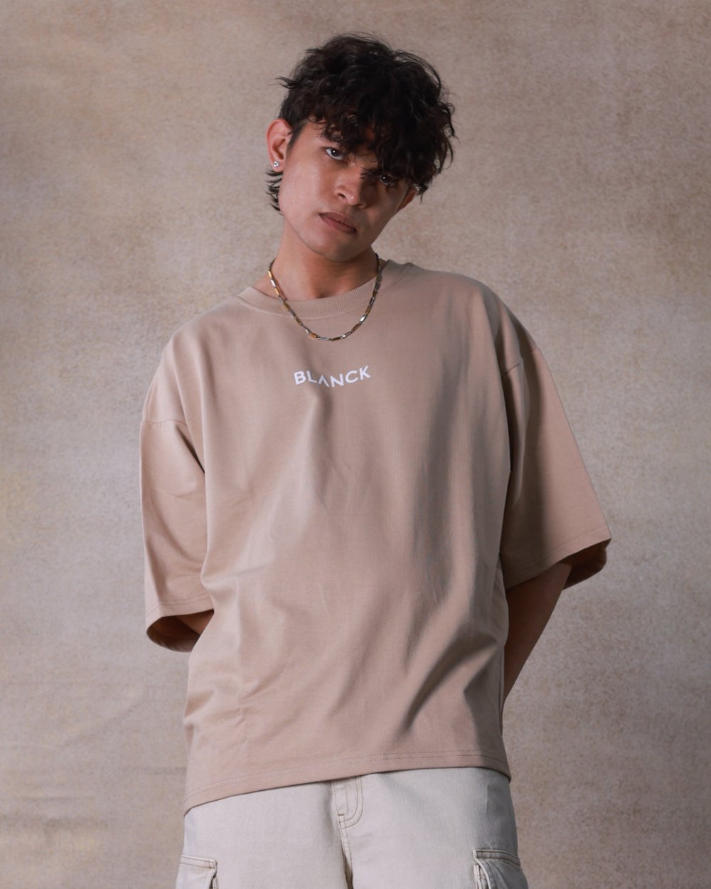 Beige Oversized Tee