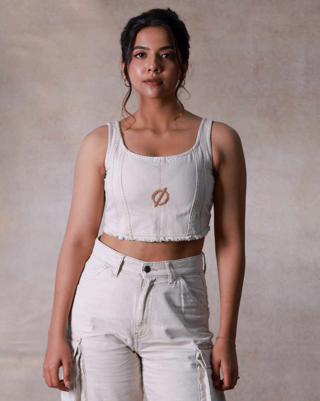 Ecru Denim Corset