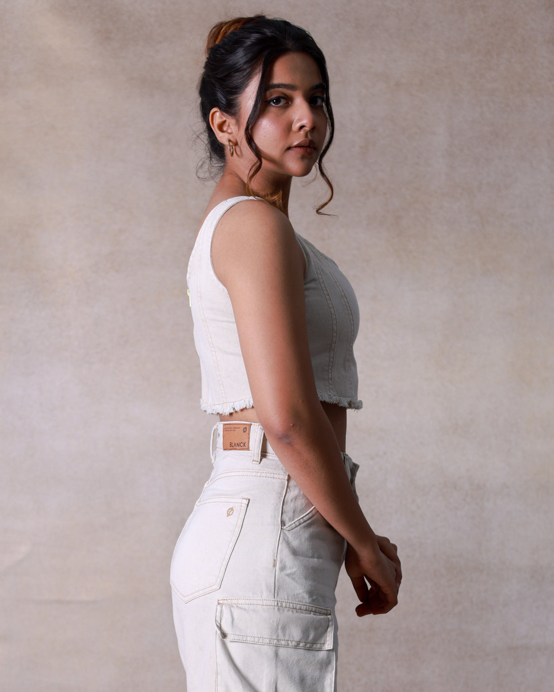 Ecru Denim Corset