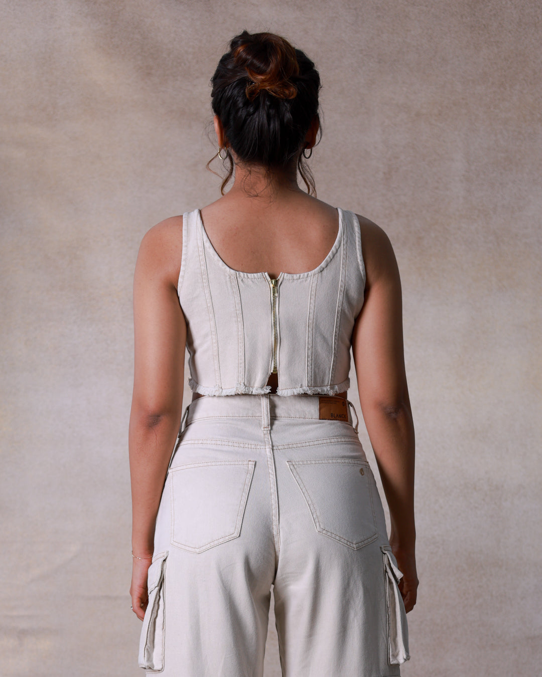 Ecru Denim Corset