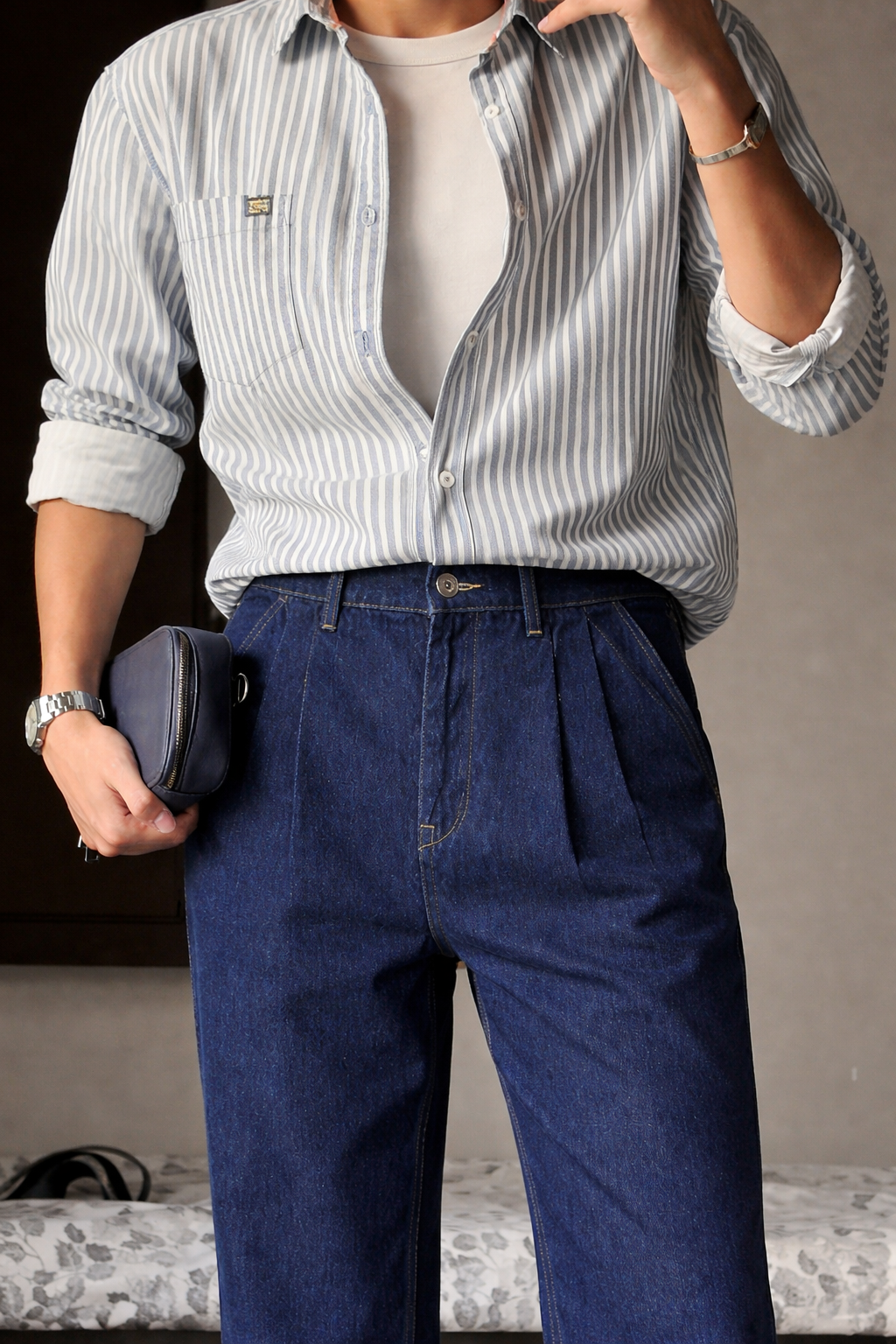 The Pleated Comfort Jeans