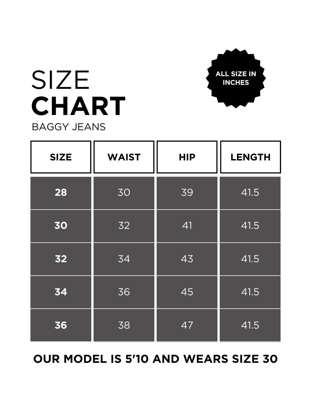 Laser Print Baggy Jeans