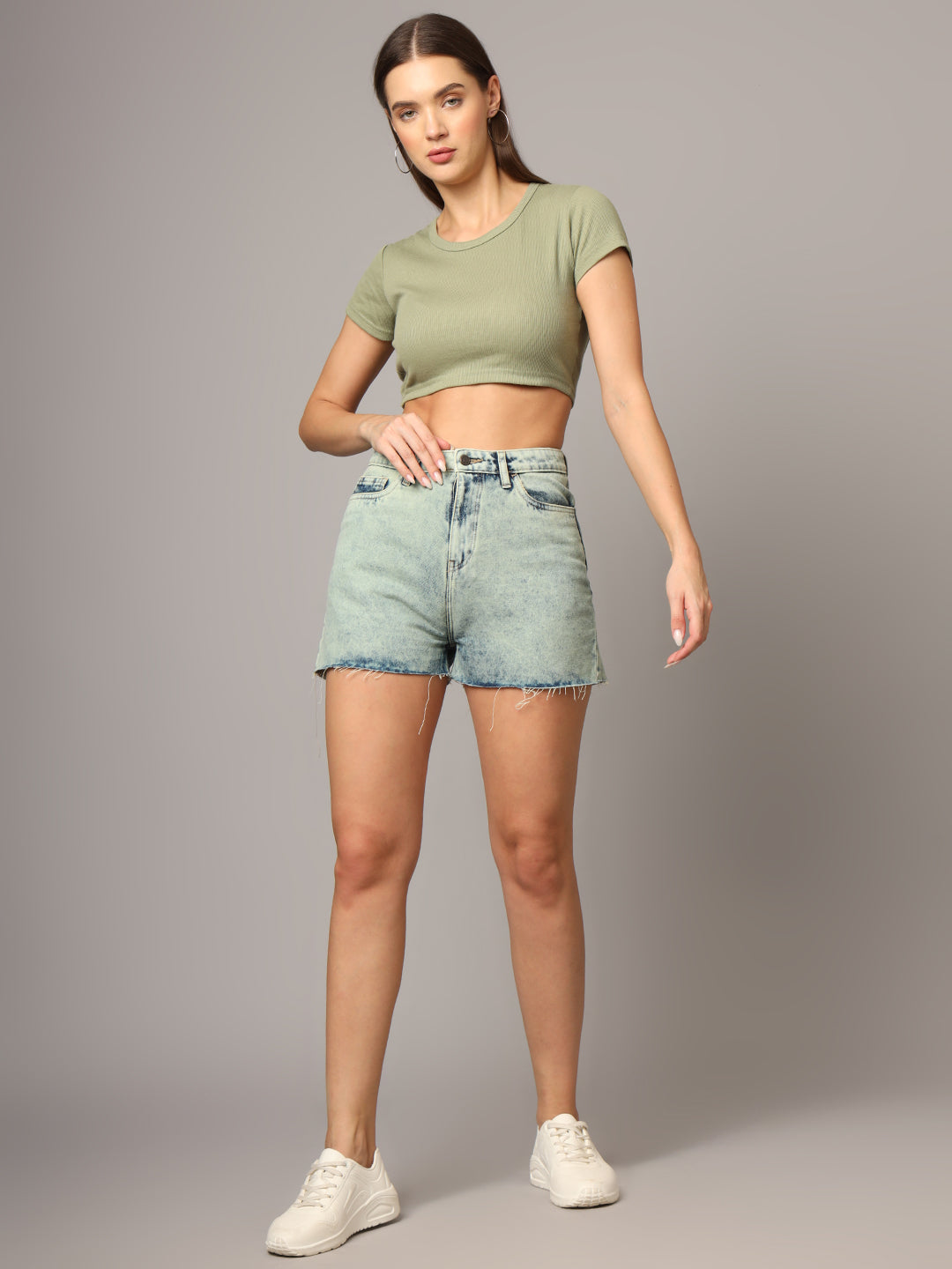 Tinted Green Summer Shorts