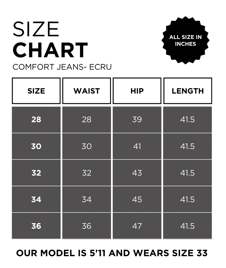 Classy Ecru Comfort Jeans