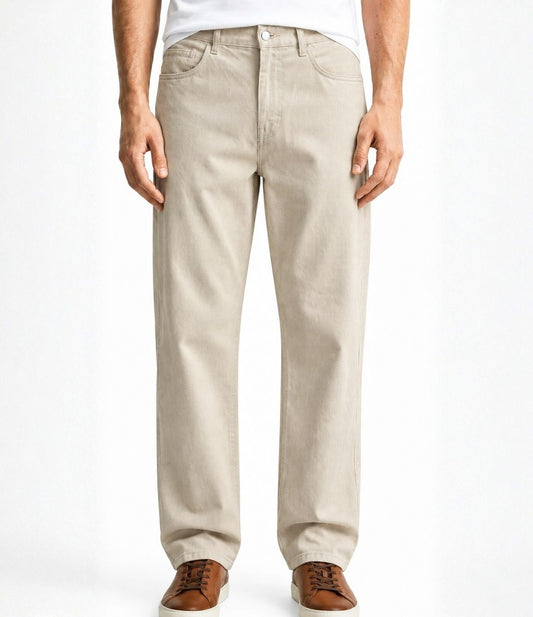 Classy Ecru Comfort Jeans