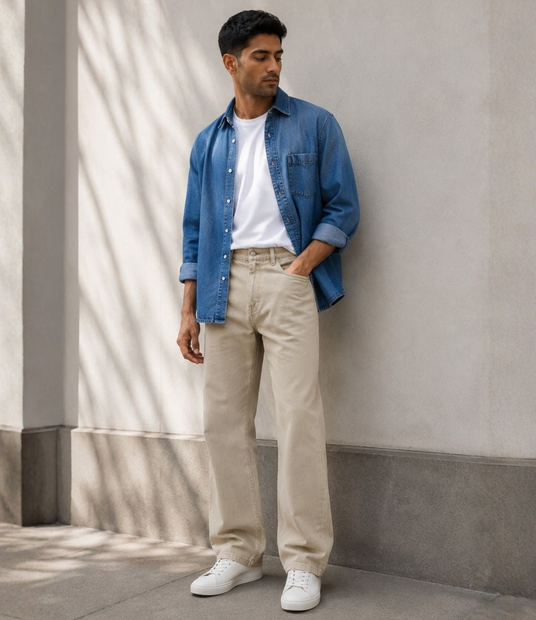 Classy Ecru Comfort Jeans