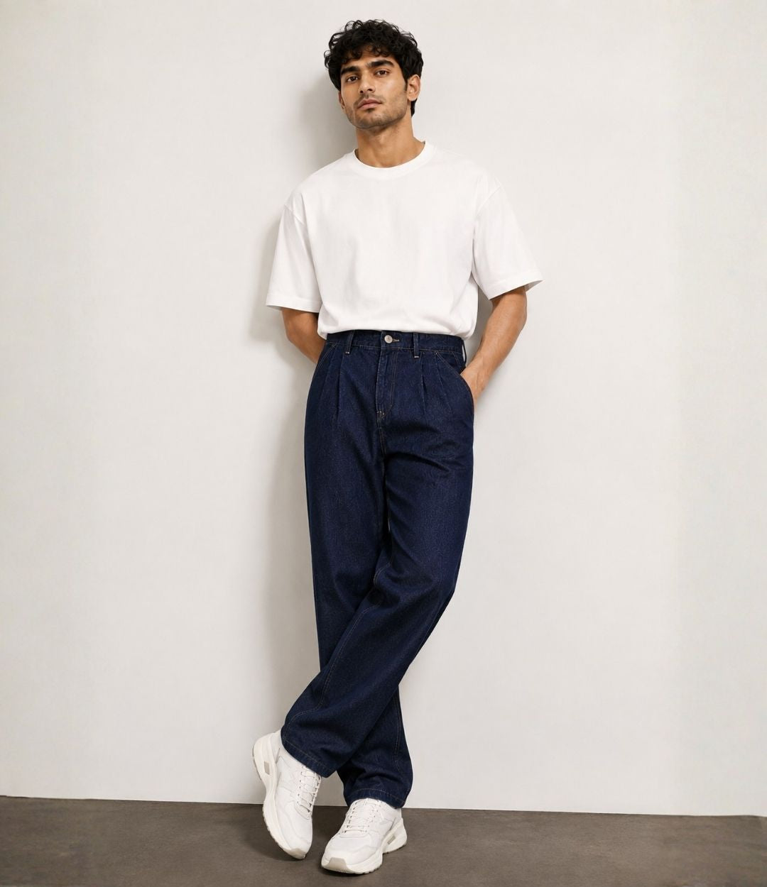 The Pleated Comfort Jeans