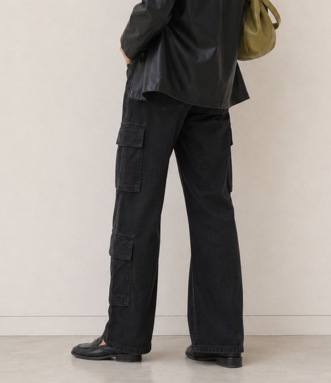 Black Cargo Jeans