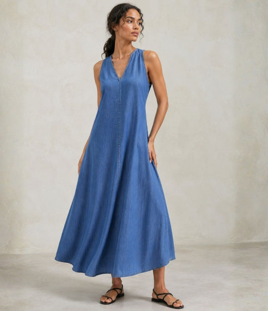 A Line Denim Dress