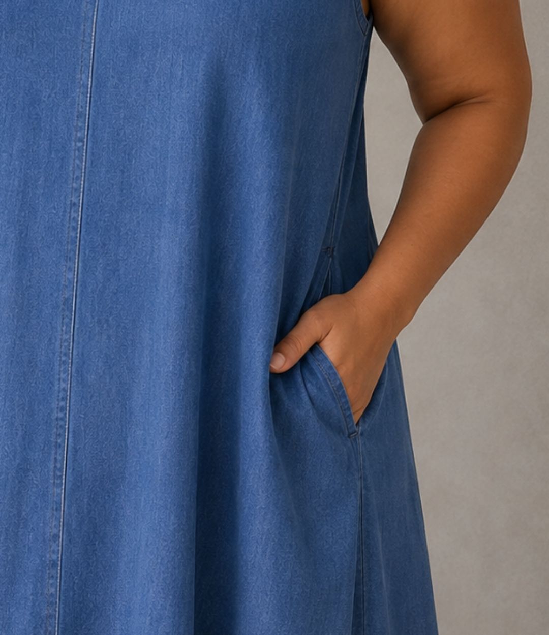 A Line Denim Dress