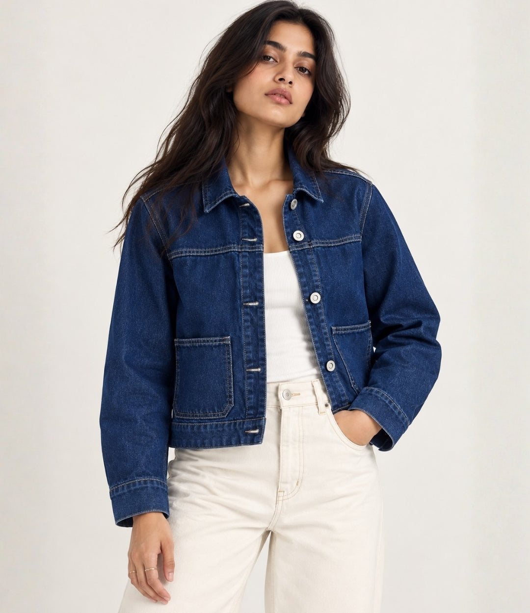 Classic Cropped Denim Jacket