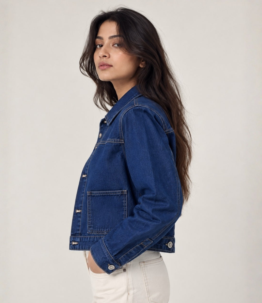 Classic Cropped Denim Jacket