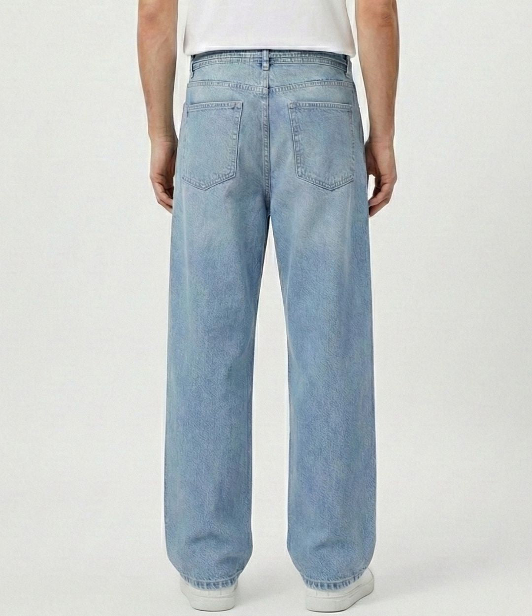 Baggy Comfort Loop Belt Jeans