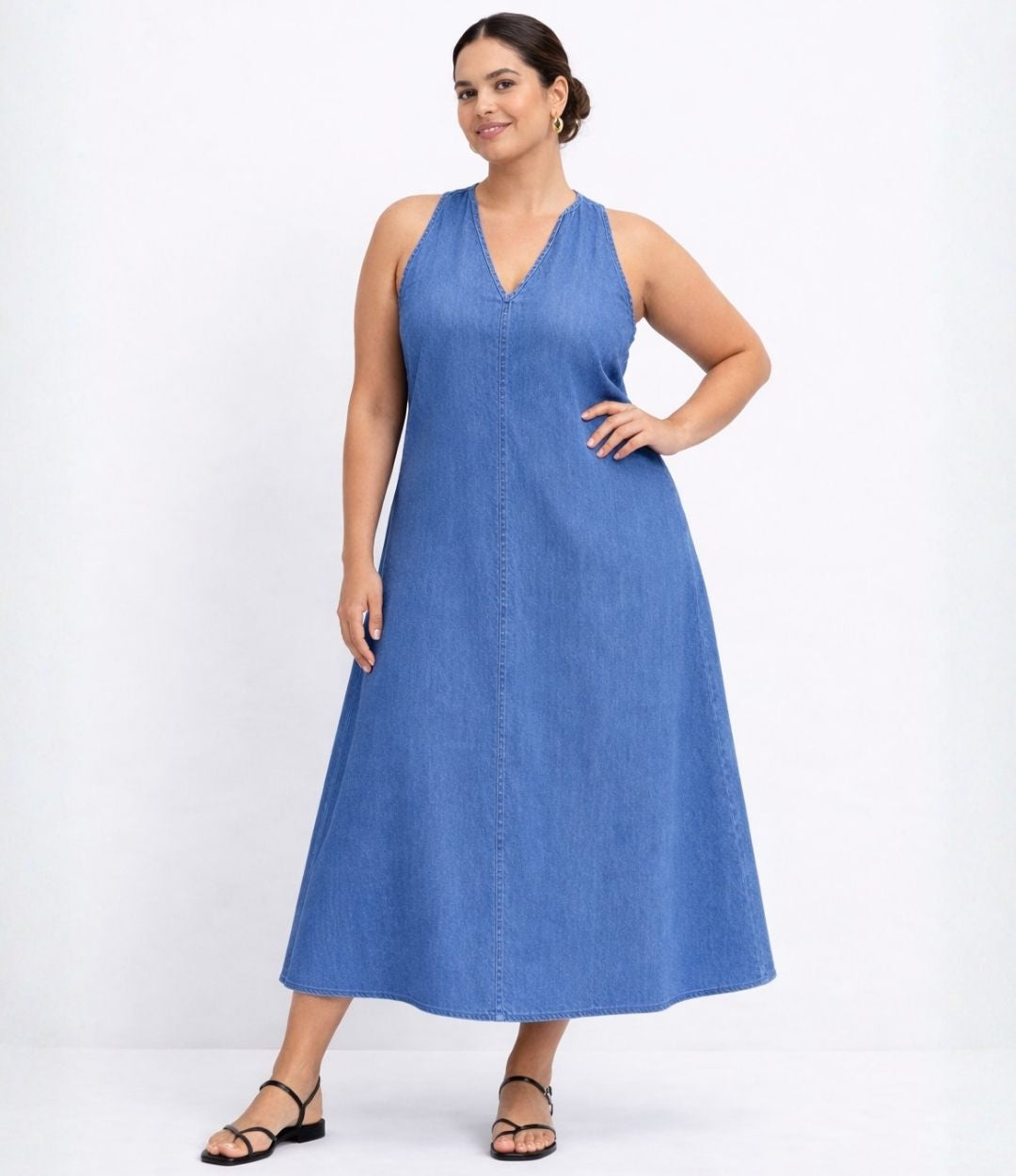 A Line Denim Dress