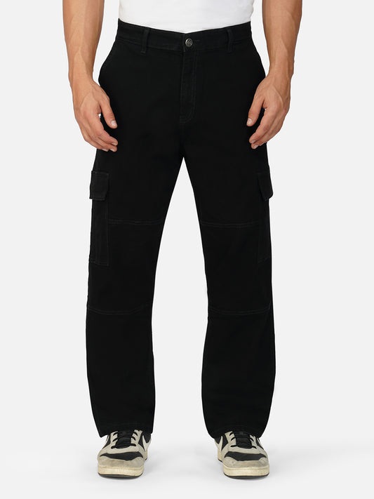 Black Cargo Jeans