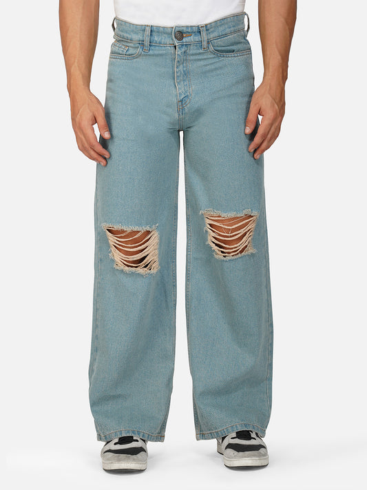 Baggy Tinted Ripped Jeans