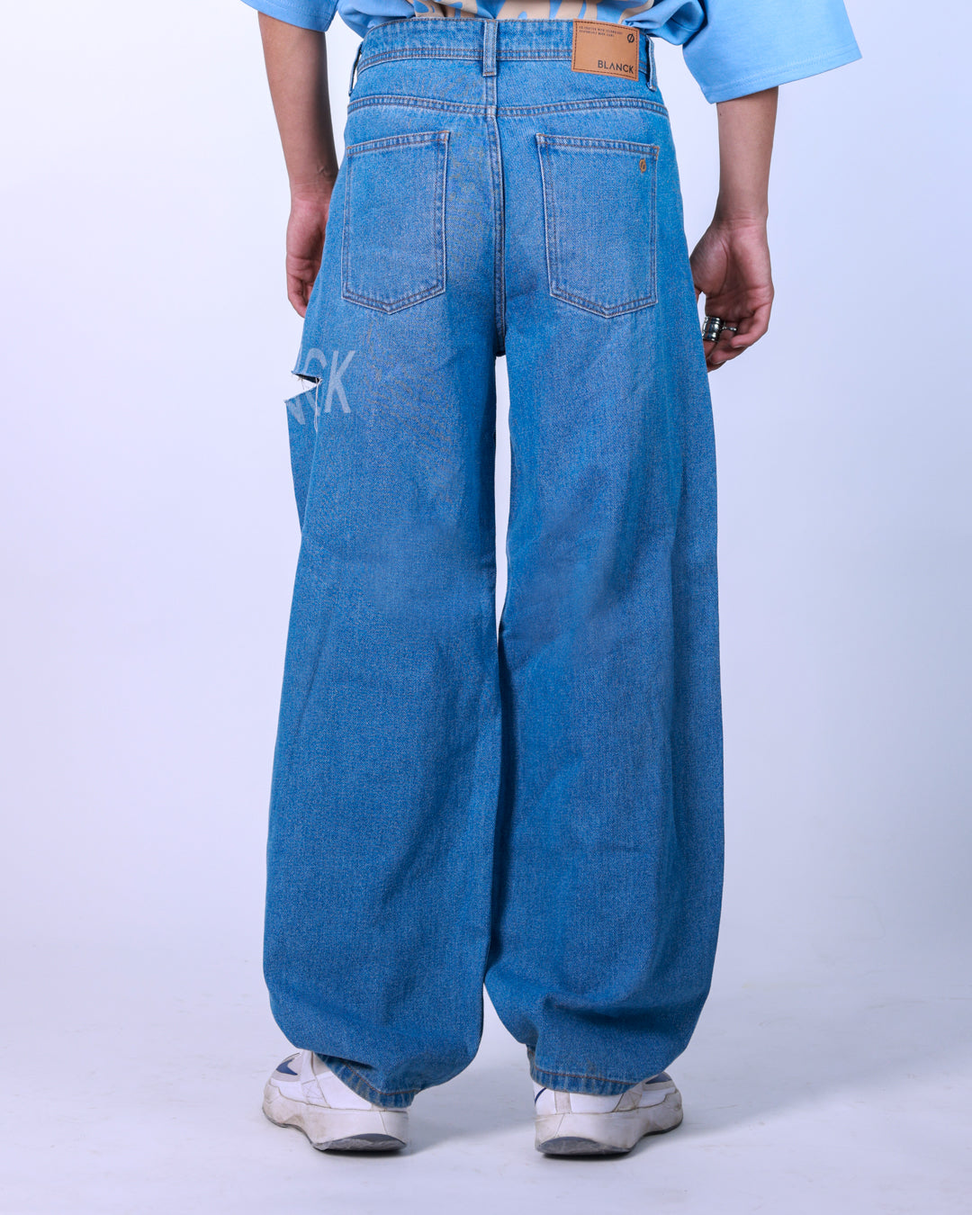 Strike off men baggy jeans