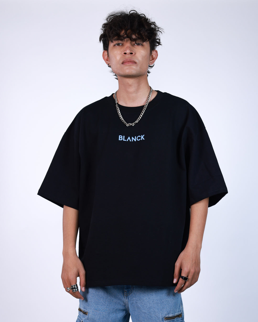 Ew Humans Black Oversized Tee