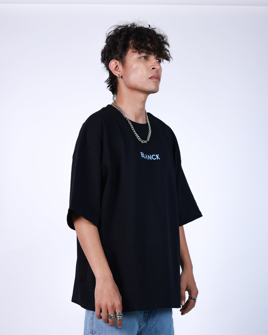 Ew Humans Black Oversized Tee