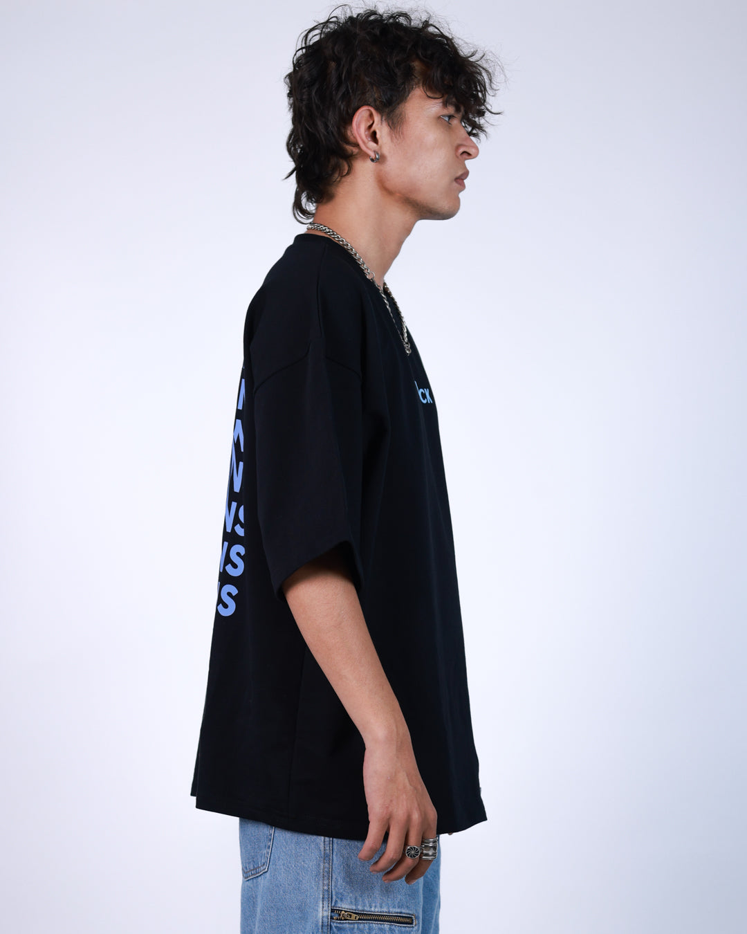 Ew Humans Black Oversized Tee