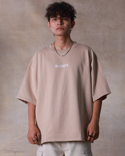 Beige Classic Oversized Tee