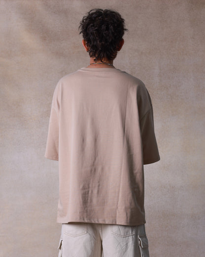 Beige Classic Oversized Tee