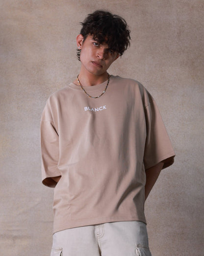 Beige Classic Oversized Tee