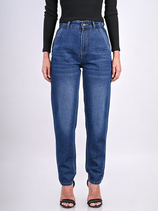 Midnight Indigo Mom fit