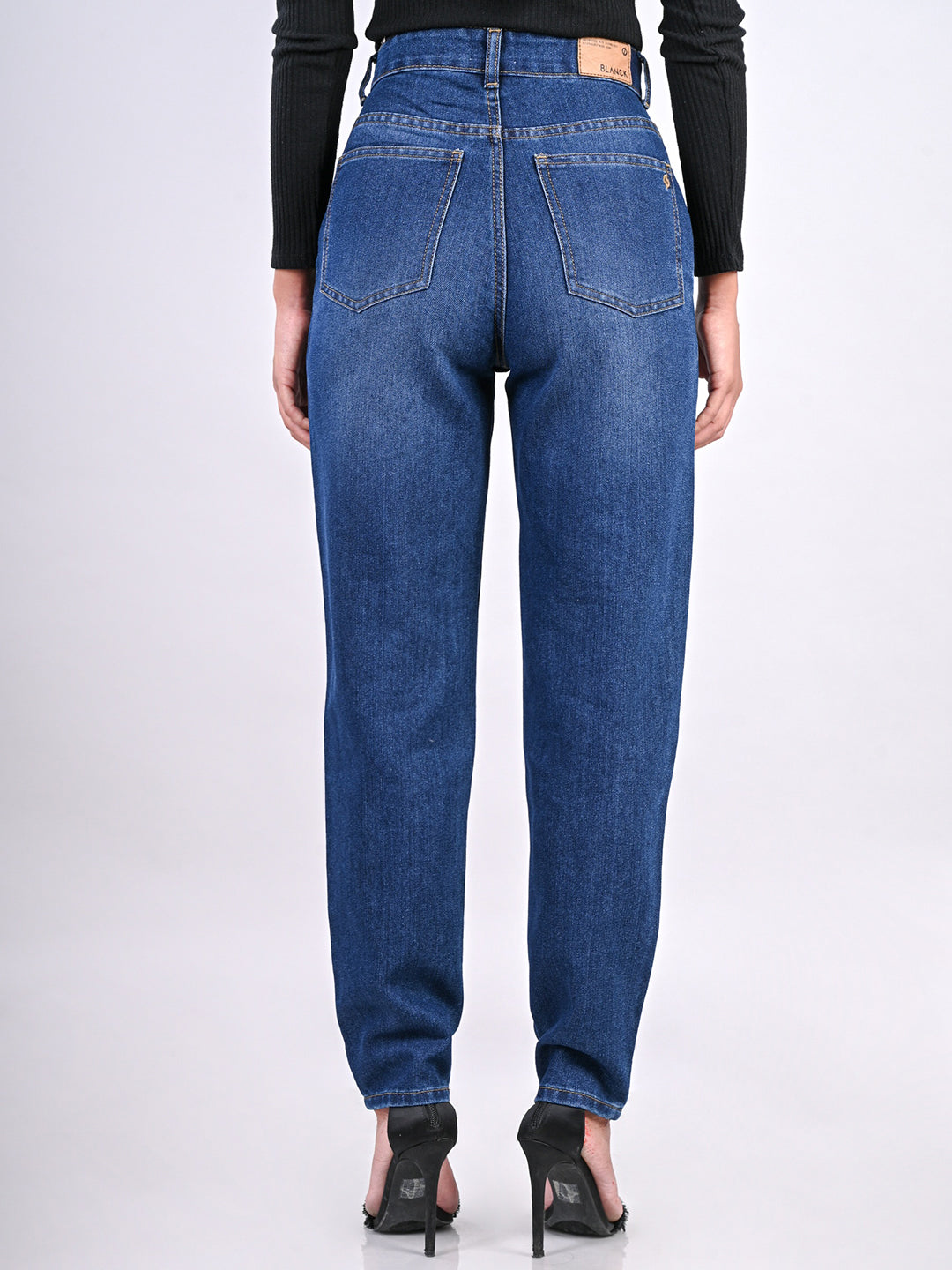 Midnight Indigo Mom fit