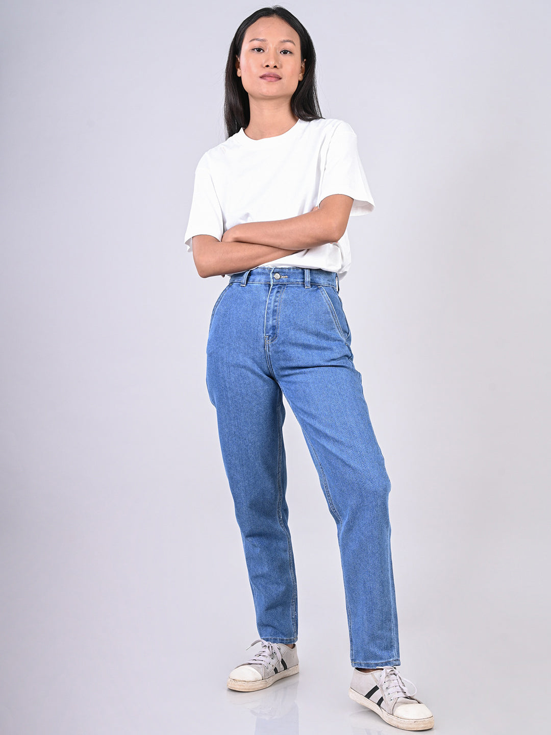 Light Indigo Mom fit