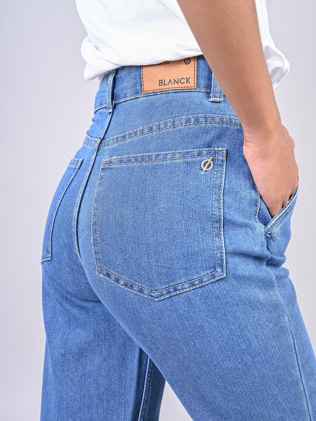 Light Indigo Mom fit