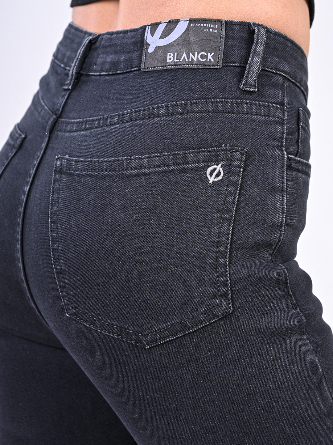 Black Raw Bootcut Jeans