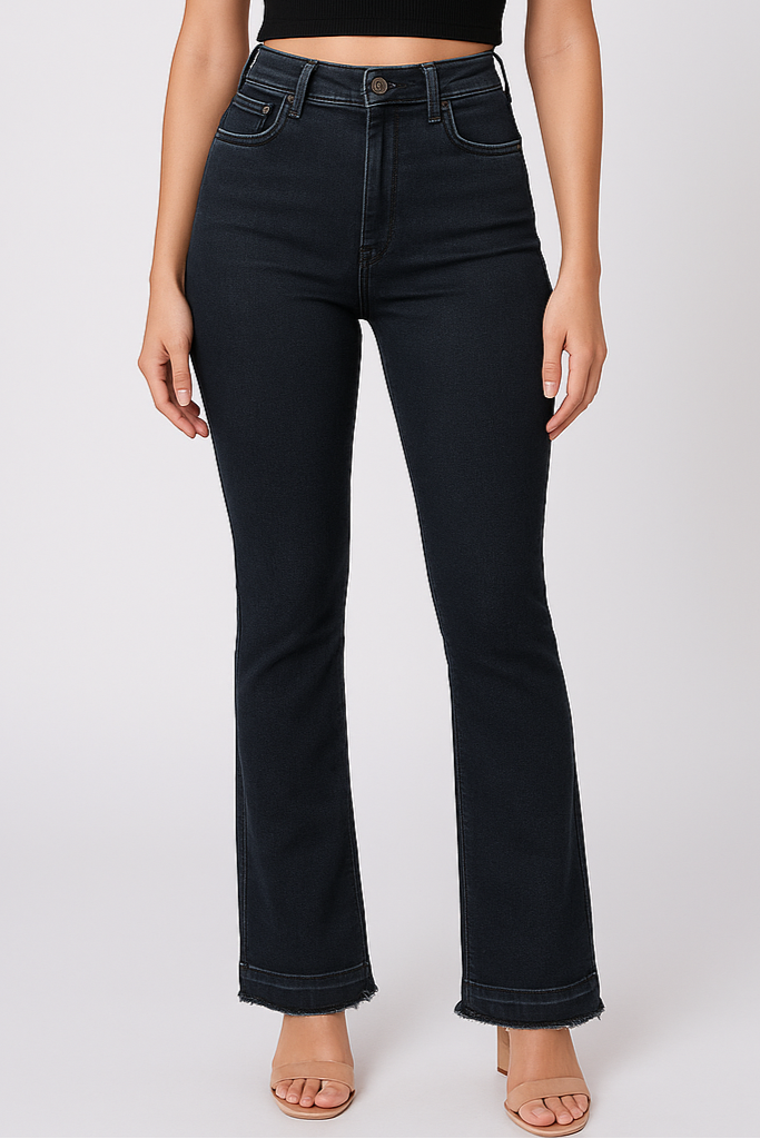 Black bootcut jeans