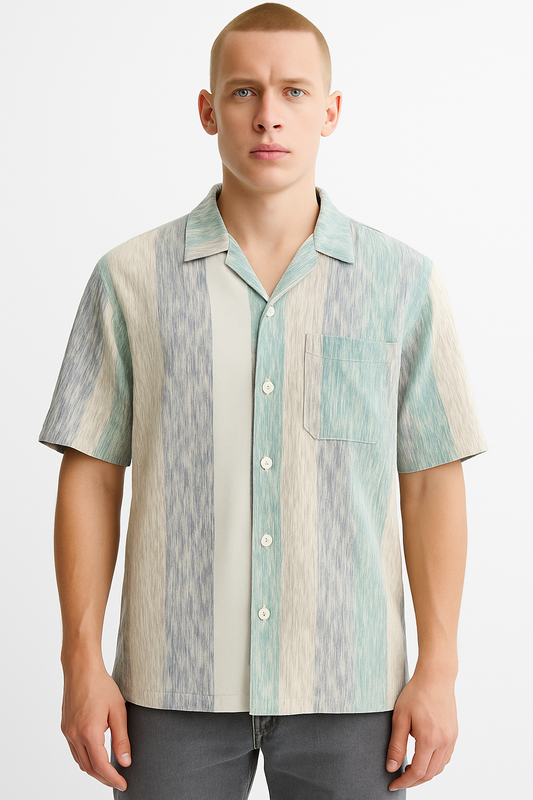 Oversized Green Stripes Shirt