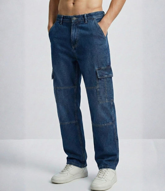 Classic Wash Cargo Jeans