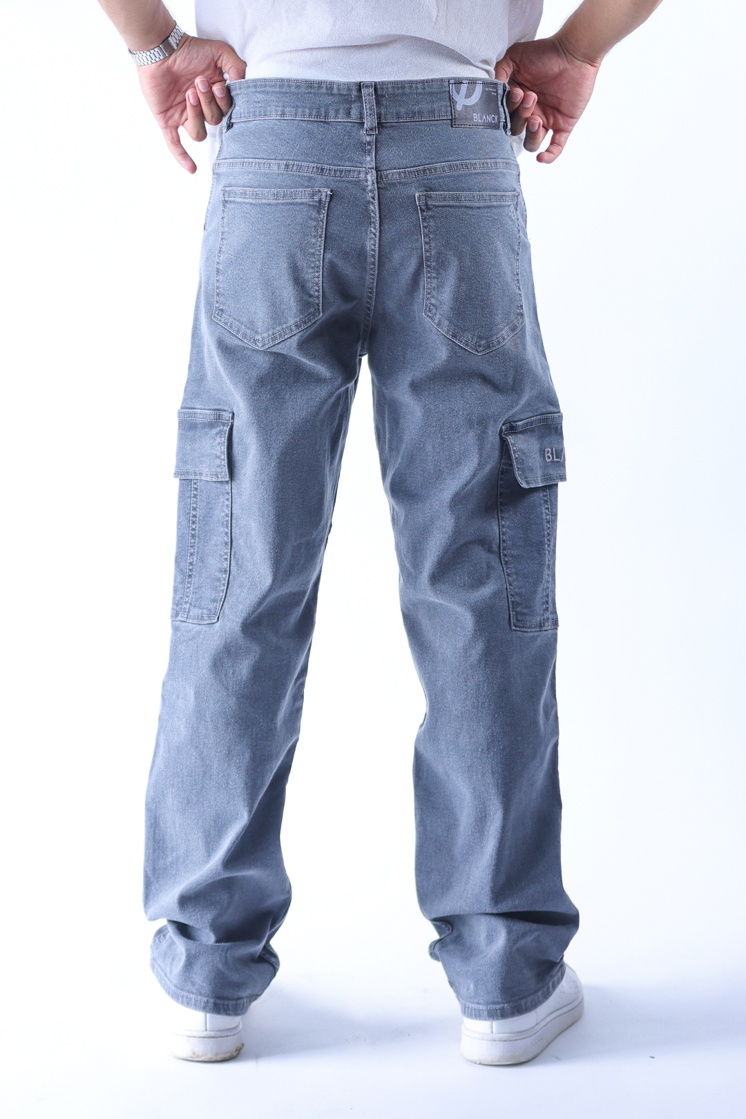 Brain wash grey cargo jeans Blanck Denim