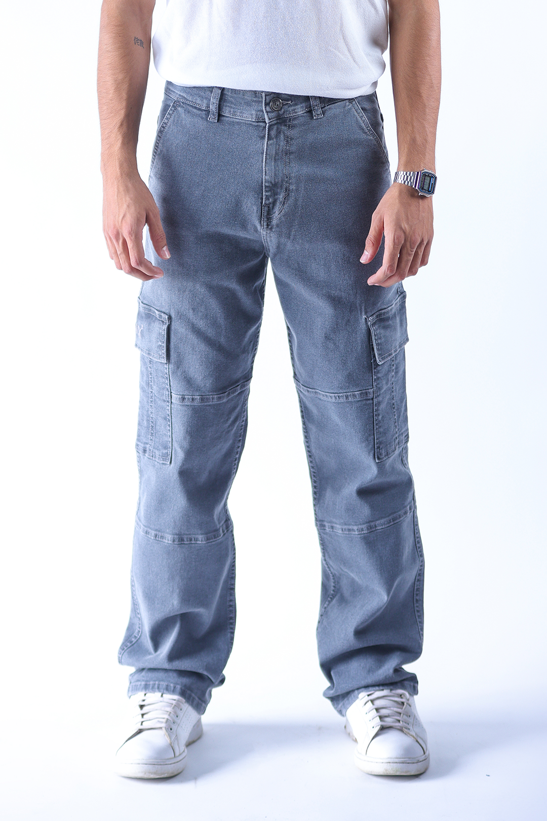 Brain wash grey cargo jeans Blanck Denim